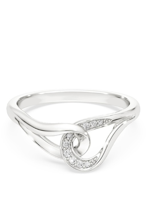 Swarovski Classica ring met kristal 52 - voorkant zilver