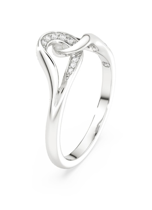 Swarovski Classica ring met kristal 58 - detail 2 zilver