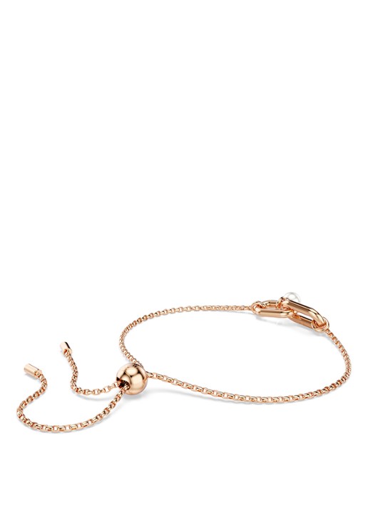 Swarovski Constella armband met imitatieparel M - detail 4 roségoud