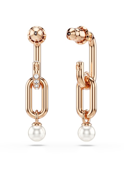 Swarovski Constella oorhanger met kristal - detail 3 roségoud