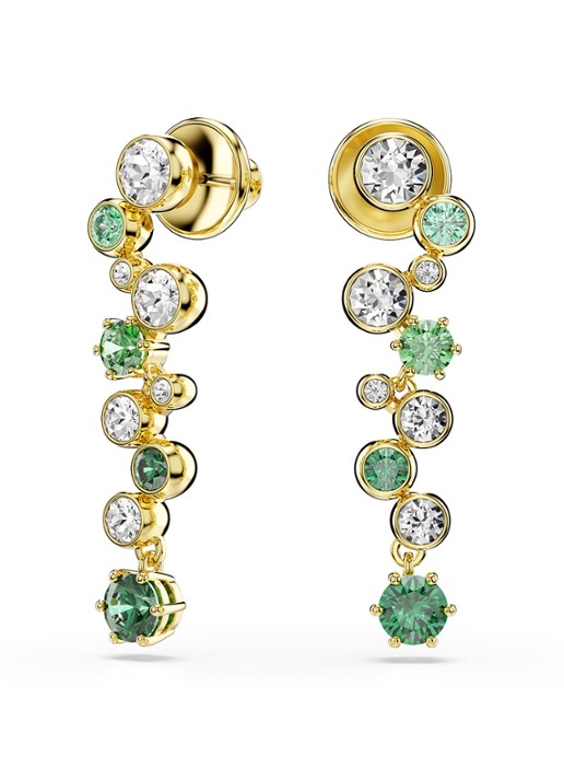 Swarovski Constella oorhangers met zirkonia - detail 3 goud