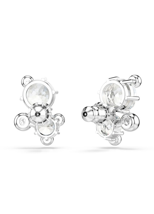 Swarovski Constella oorknopjes met kristal - detail 3 zilver
