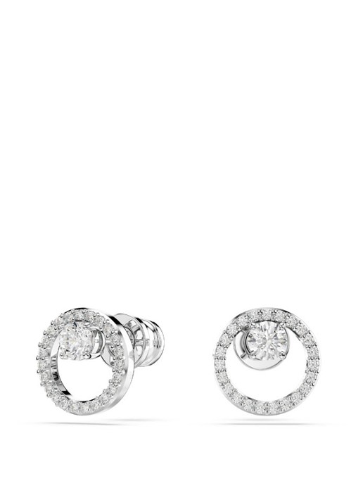 Swarovski Constella oorknopjes met zirkonia - detail 2 zilver
