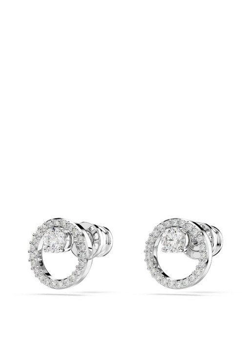Swarovski Constella oorknopjes met zirkonia - detail 3 zilver