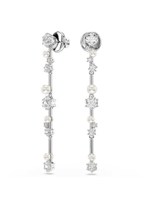 Swarovski Constella oorstekers met kristal - detail 2 zilver