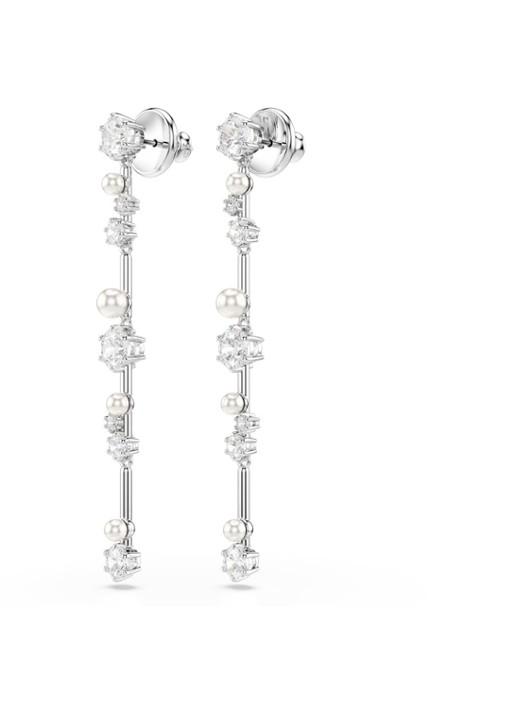 Swarovski Constella oorstekers met kristal - detail 3 zilver