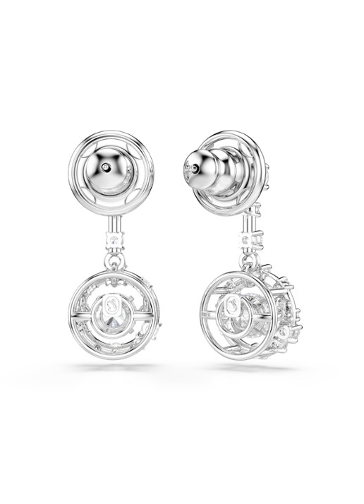Swarovski Constella oorstekers met kristal - detail 3 zilver