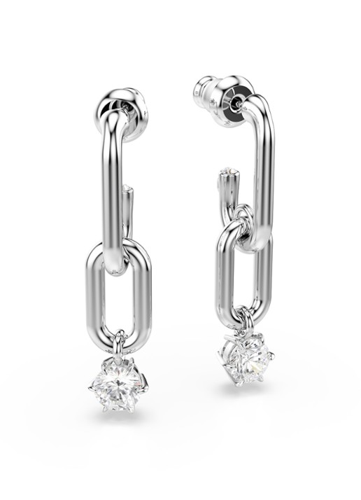 Swarovski Constella oorstekers met zirkonia - detail 4 zilver