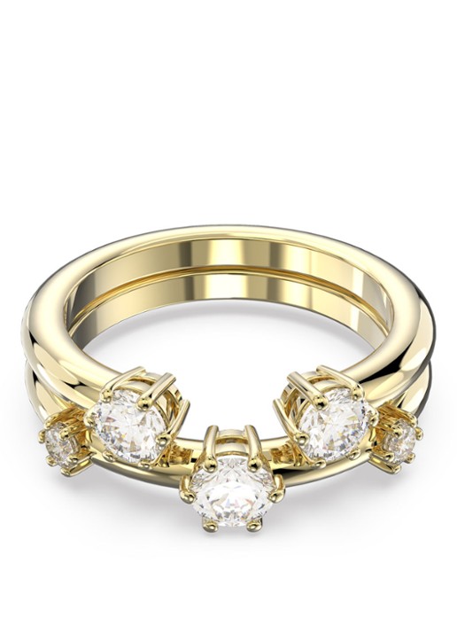 Swarovski Constella ring met kristal - voorkant 2 goud