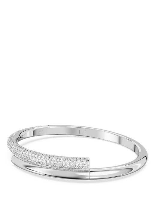 Swarovski Dextera bangle met kristal L - voorkant 2 zilver