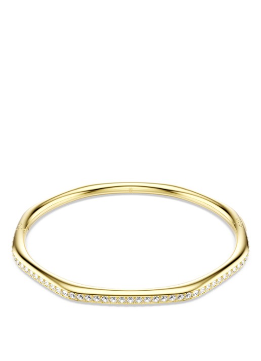 Swarovski Dextera bangle met kristal L - voorkant goud