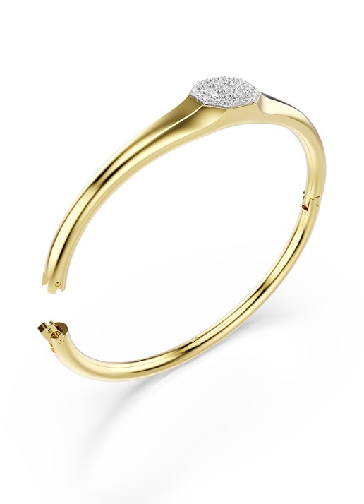 Swarovski Dextera bangle met kristal M - detail 4 goud
