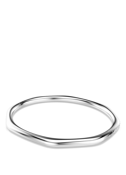Swarovski Dextera bangle met kristal M - detail 6 zilver