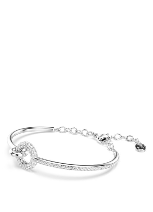 Swarovski Dextera bangle met kristal - detail zilver