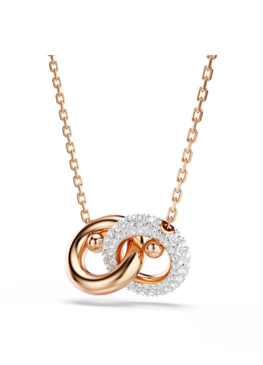 Swarovski Dextera ketting met kristal - detail 2 roségoud