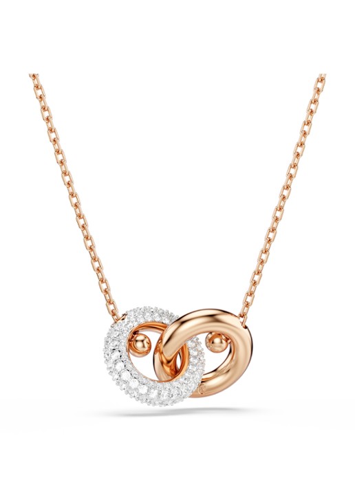 Swarovski Dextera ketting met kristal - detail 4 roségoud