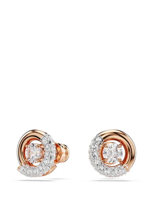 Swarovski Dextera oorknopjes met kristal - detail roségoud