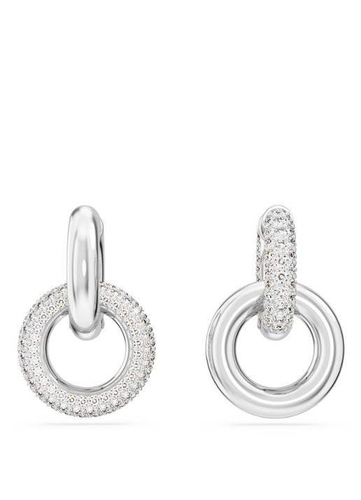 Swarovski Dextera oorringen met kristal - voorkant 2 zilver