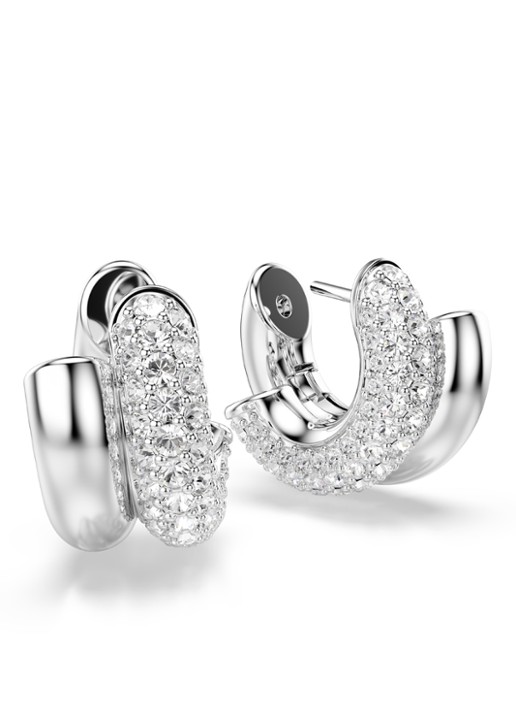 Swarovski Dextera oorringen met kristal - detail 3 zilver