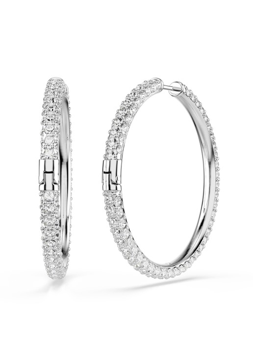 Swarovski Dextera oorringen met kristal - detail 4 zilver