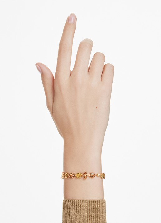 Swarovski Gema armband met kristal M - voorkant 2 goud