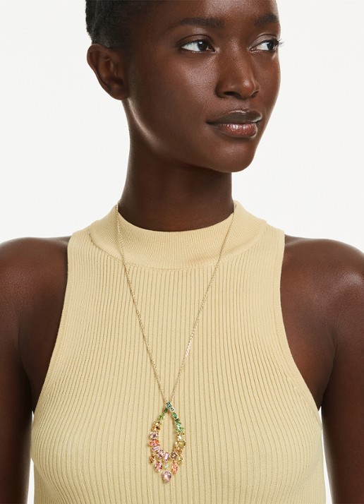 Swarovski Gema ketting verguld - detail 6 goud