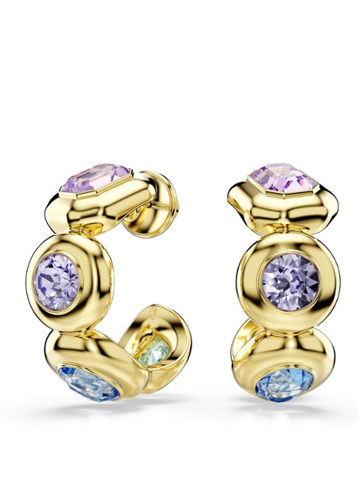 Swarovski Gema oorringen verguld