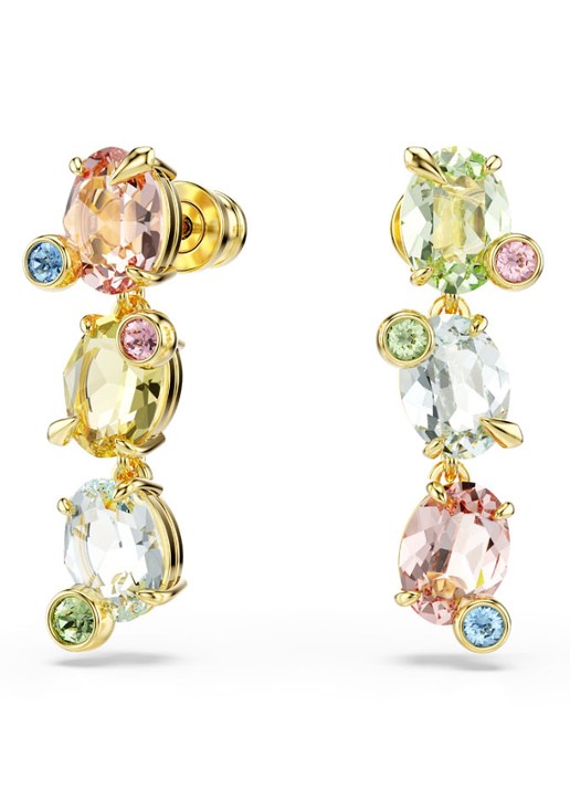 Swarovski Gema oorstekers verguld  - detail goud