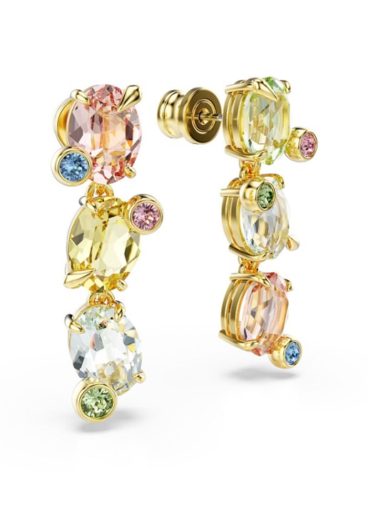 Swarovski Gema oorstekers verguld  - detail 2 goud