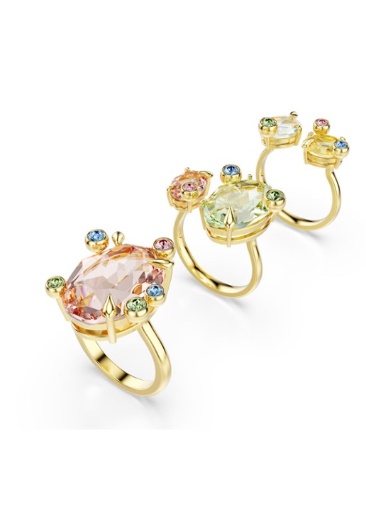 Swarovski Gema ringen verguld set van 3 55