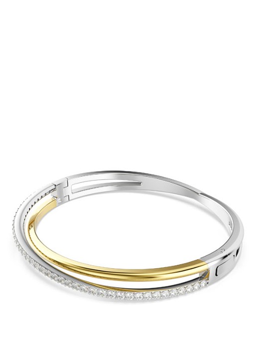Swarovski Hyperbola bangle met zirkonia M - detail zilver