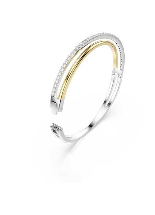 Swarovski Hyperbola bangle met zirkonia M - detail 2 zilver