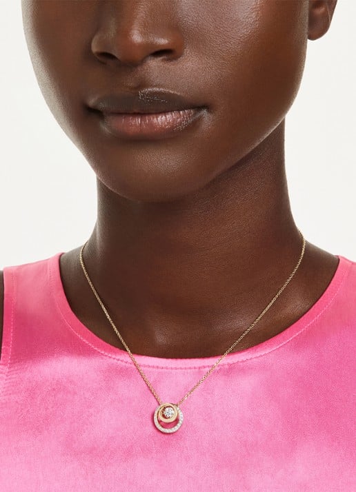 Swarovski Hyperbola ketting met kristal  - detail 5 goud