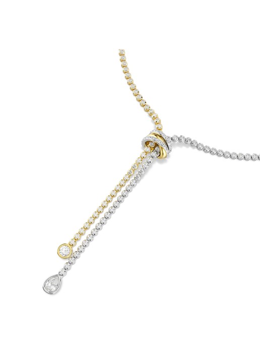 Swarovski Hyperbola ketting met kristal - detail goud