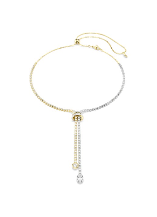 Swarovski Hyperbola ketting met kristal - voorkant 4 goud