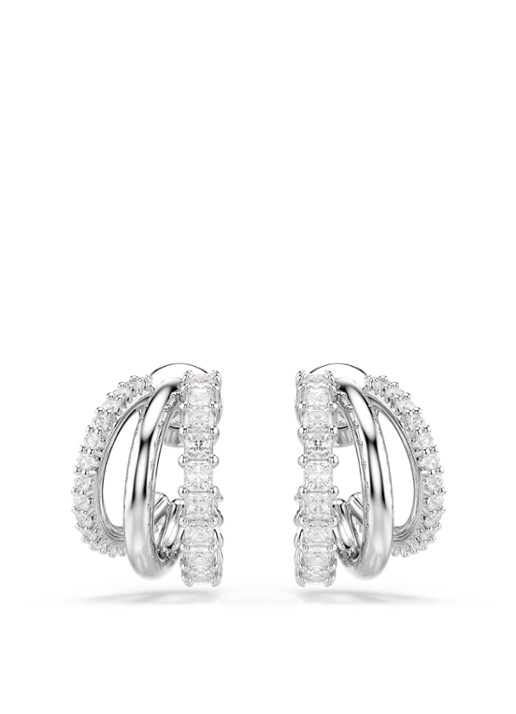 Swarovski Hyperbola oorringen met kristal - detail zilver