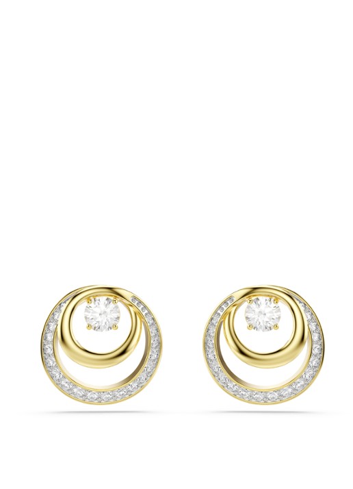 Swarovski Hyperbola oorstekers met kristal - voorkant goud