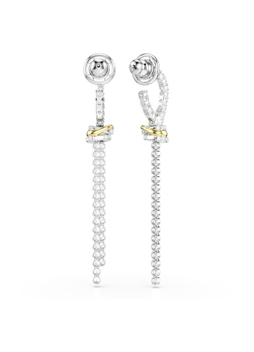 Swarovski Hyperbola oorstekers met kristal - detail 3 zilver