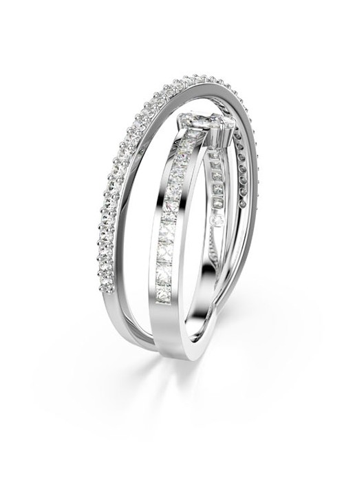 Swarovski Hyperbola ring met kristal  - detail zilver