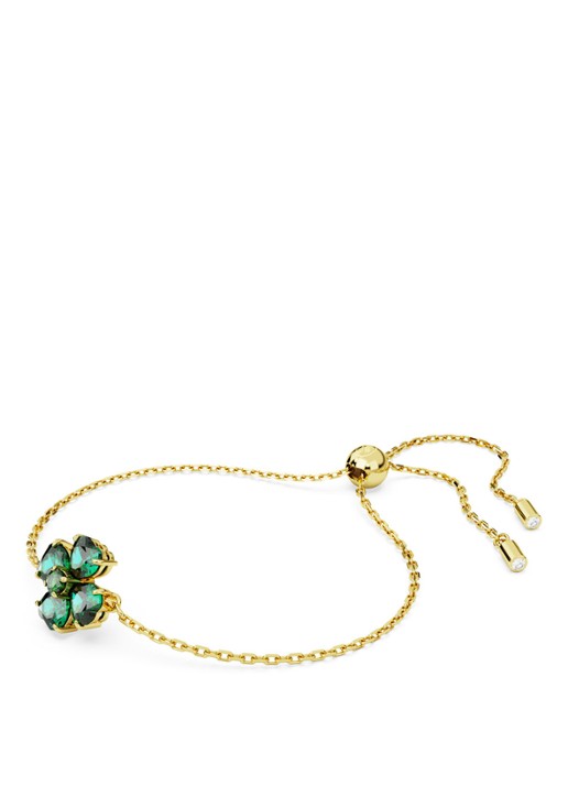 Swarovski Idyllia armband M verguld - voorkant 2 groen