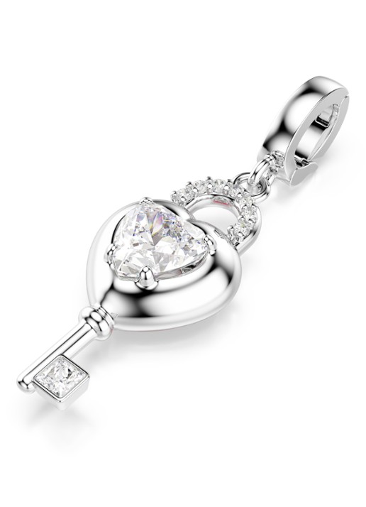 Swarovski Idyllia bedeltje met kristal - detail 3 zilver