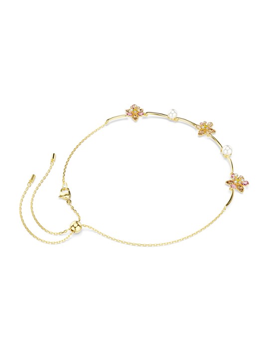 Swarovski Idyllia ketting met imitatieparel - detail 6 goud