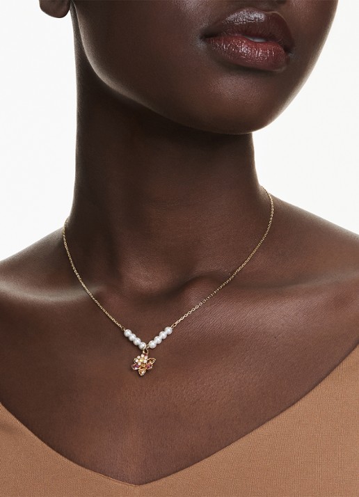 Swarovski Idyllia ketting met kristal XS - voorkant 2 goud