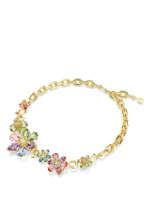 Swarovski Idyllia ketting met kristal  - detail goud