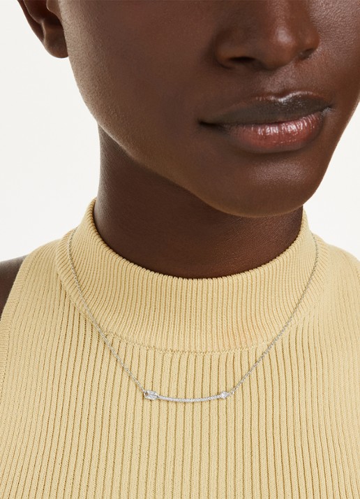 Swarovski Idyllia ketting met kristal - detail 6 zilver