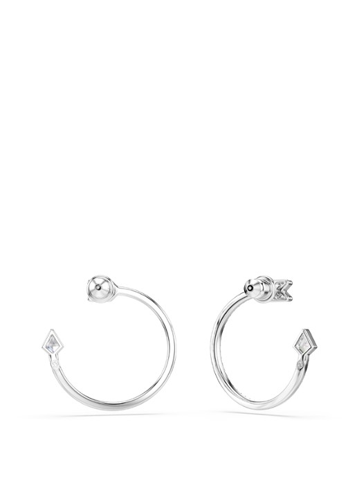Swarovski Idyllia oorstekers met kristal - detail 4 zilver