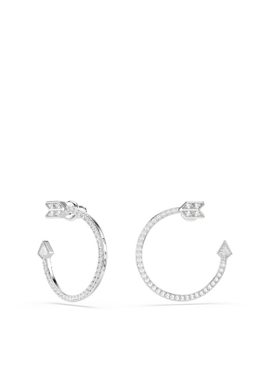 Swarovski Idyllia oorstekers met kristal - detail 5 zilver