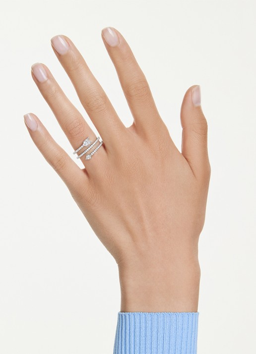 Swarovski Idyllia ring met kristal 52 - detail 4 zilver