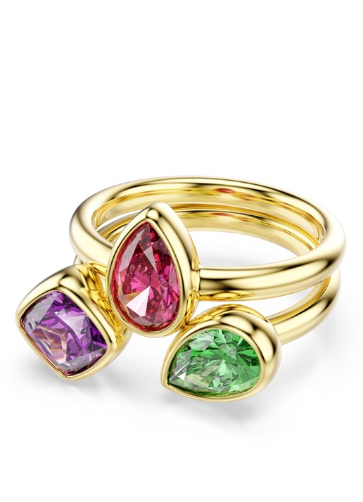 Swarovski Imber ring verguld 60 - voorkant goud