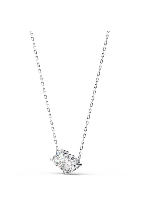 Swarovski Ketting met hanger en kristal - detail zilver